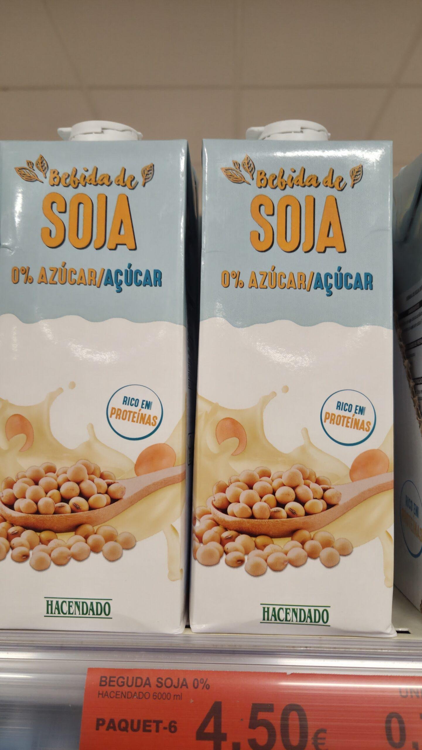 Leche de soja sin azúcar Mercadona