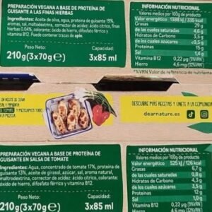 Atun vegano ALDI ingredientes