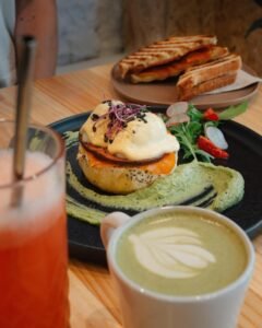 brunch con huevo vegano