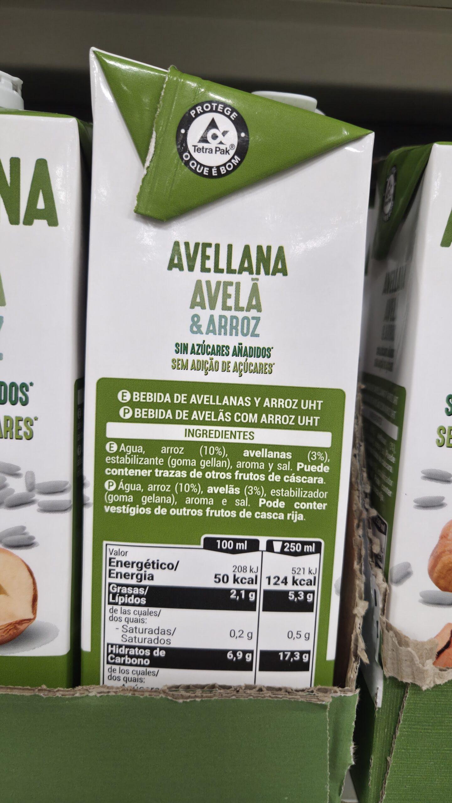 Ingredientes leche avellana Mercadona Ingredientes leche avellana Mercadona